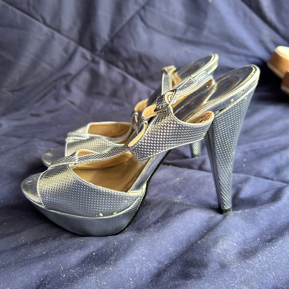 Chic Silver Platform Heels
